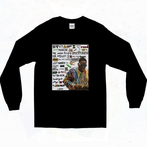 Notorious Big Biggie Juicy Lyric T Shirt 90s Long Sleeve Style