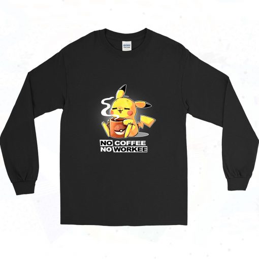 Pikachu Coffe 90s Long Sleeve Style