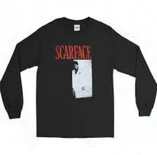 Scarface Movie Crime Poster Long Sleeve Style