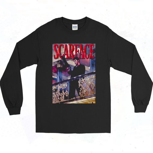 Scarface Tony Montana Balcony 90s Long Sleeve Style