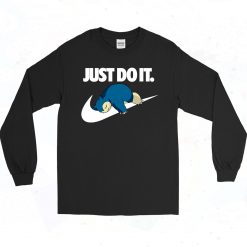 Snorlax Pokemon Just Do It Unisex Hoodie 90s Long Sleeve Style