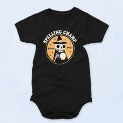 Spelling Champ Horror Skull Baby Onesie 90s