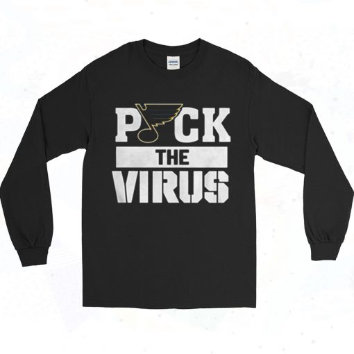 St. Louis Blues Puck The Virus 90s Long Sleeve Style