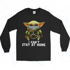 Star Wars Baby Yoda I Cant Stay At Home 90s Long Sleeve Style