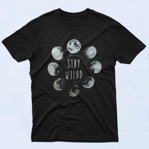 Stay Weird Moon Phase Authentic Vintage T Shirt