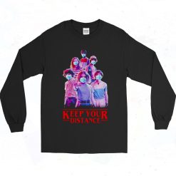 Stranger Things Eleven Keep Your Distance 90s Long Sleeve Style