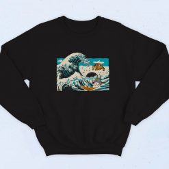 The Great Wave Off Totoro Fashionable Sweatshirt