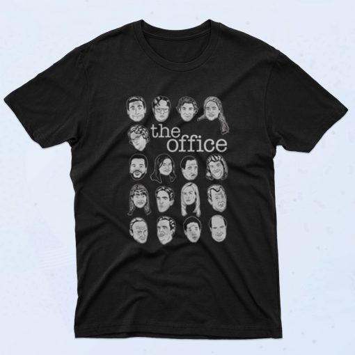 The Office Character Faces 90s T Shirt Style