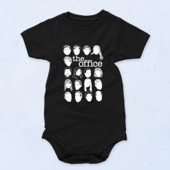 The Office Character Faces Baby Onesies Style