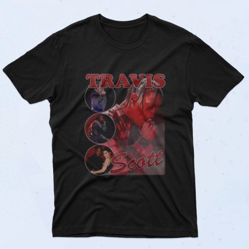 Travis Scott Hip Hop Rapper 90s T Shirt Style