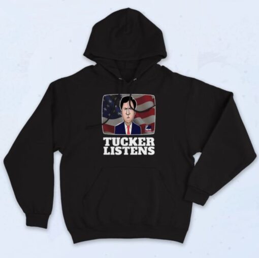 Tucker Carlson Listens Hoodie 90s