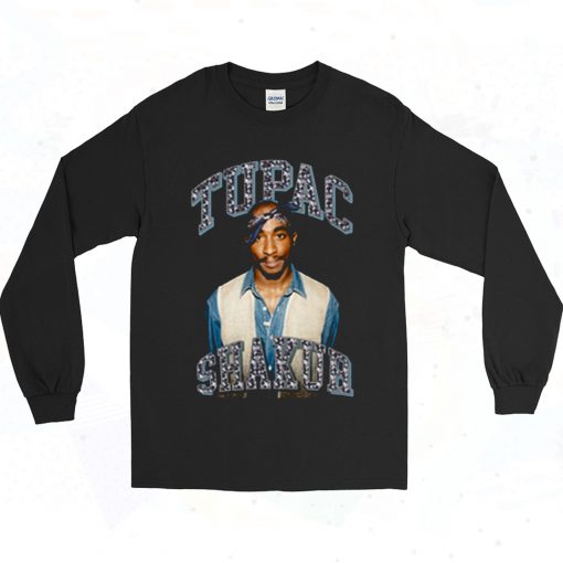 Tupac Shakur Glitter Rap 90s Long Sleeve Style