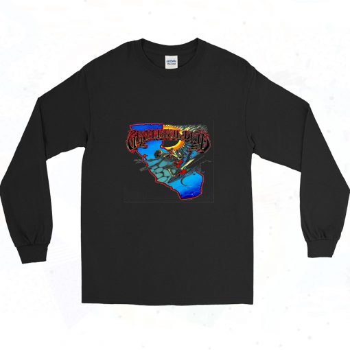 Vintage 1986 Grateful Dead Surfing Skeleton 90s Long Sleeve Style