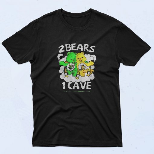 2 Bears 1 Cave Weed Artwork T Shirt