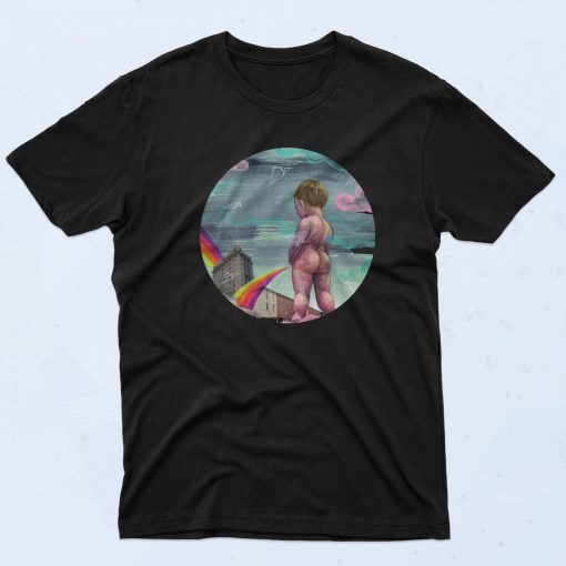 Baby Peeing Rainbow Funny Artwork T Shirt