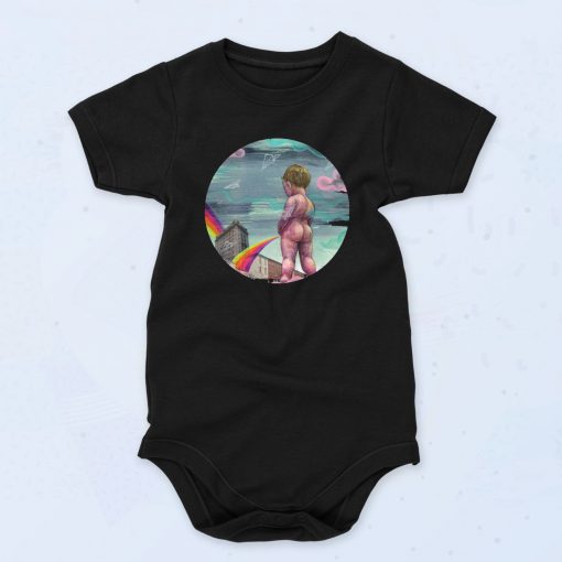 Baby Peeing Rainbow Playground Baby Onesie