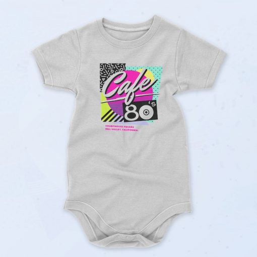 Back to the Future Cafe 80s Novelty Movie Baby Onesie