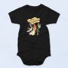 Cow And Chicken Retro Cartoon Baby Onesie