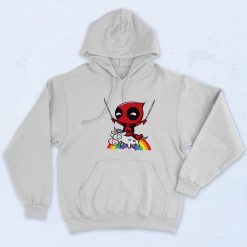 Funny Deadpoll Riding A Unicorn Hoodie