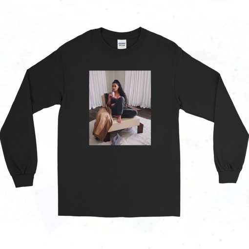 Kim Kardashians Drinking Coke Poster Long Sleeve Style