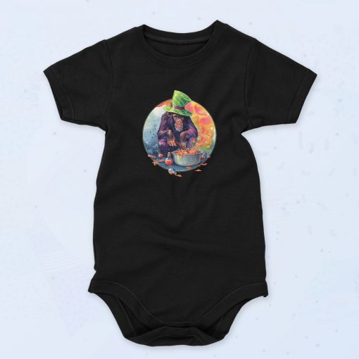 Love Potion Monkey Vintage Style Baby Onesie