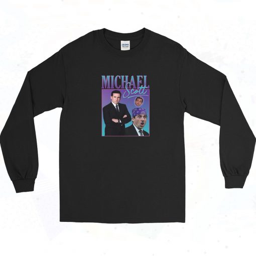 Michael Scott Homage The Office Character Long Sleeve Style