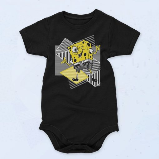 SpongeBob SquarePants Patterns Vintage Style Baby Onesie