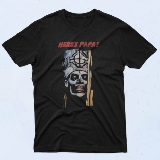 Spooky Here's Papa Graphic T Shirt