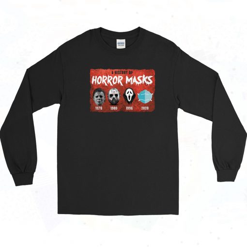 A History Of Horror Masks 1976 1980 1996 2020 Long Sleeve Style