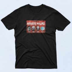 A History Of Horror Masks Characters Movie T Shirt