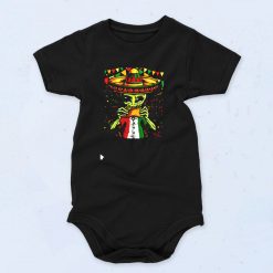 Alien Eating Taco Cute Baby Onesie