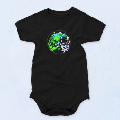 Alien Peace Sign Cute Baby Onesie