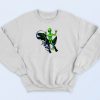 Alien Riding T Rex Sweatshirt