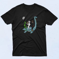 Alien Unicorn Bigfoot Riding Loch Ness Monster 90s T Shirt Style