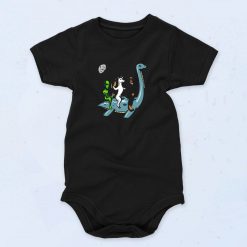 Alien Unicorn Bigfoot Riding Loch Ness Monster Cute Baby Onesie