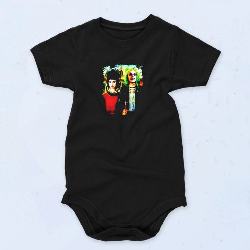 American Beetlejuice Gothic And Lydia Cute Baby Onesie