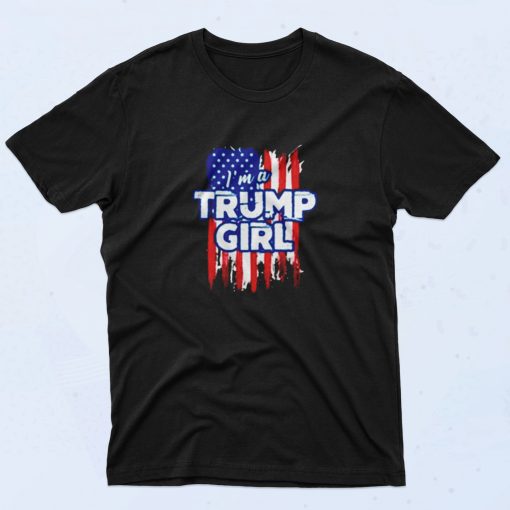 American Flag Im A Trump Girl 90s T Shirt Style