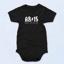 Ar15 Back In Black Cute Baby Onesie