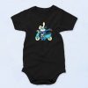 Be All You Can Be Bunny Rides In To Save The Day Cute Baby Onesie