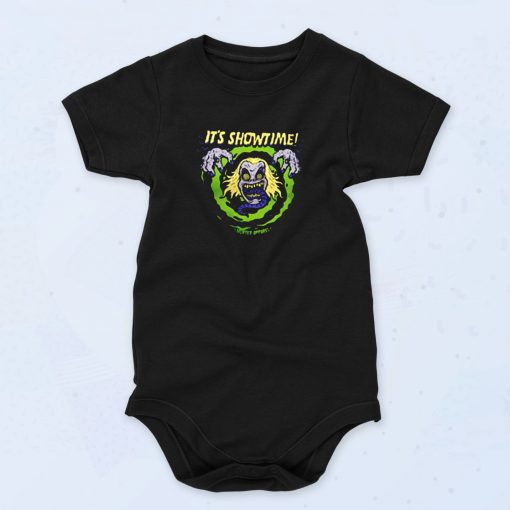 Beetlejuice Its Showtime Vintage Horror Cute Baby Onesie