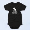 Bigfoot Rides A Mountain Bike Cute Baby Onesie