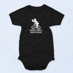 Bigfoot Rides A Mountain Bike Cute Baby Onesie