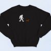 Bigfoot Walking A Daschund 90s Sweatshirt Fashion