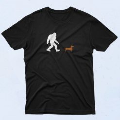 Bigfoot Walking A Daschund 90s T Shirt Style