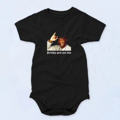 Bill Cosby Drinks Are On Me Funny Cute Baby Onesie