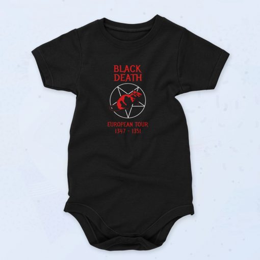 Black Death European Tour Cute Baby Onesie