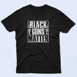 Black Guns Matter 90s T Shirt Style