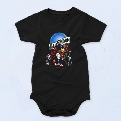 Blue Moon Beer Parody Killers Horror Halloween Cute Baby Onesie