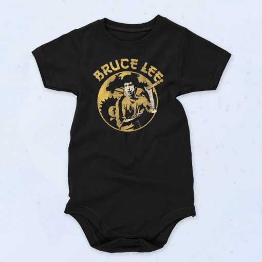 Bruce Lee Circle Dragon Unisex Baby Onesie