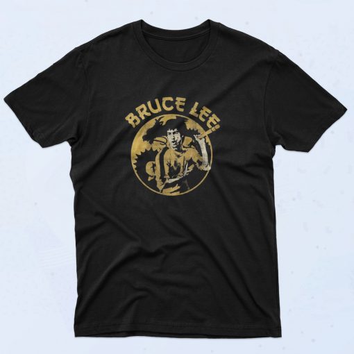 Bruce Lee Circle Dragon Vintage Movie T Shirt